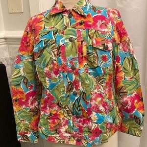 Chico’s Size 1 Brand new without tags women’s lightweight jacket snap down front